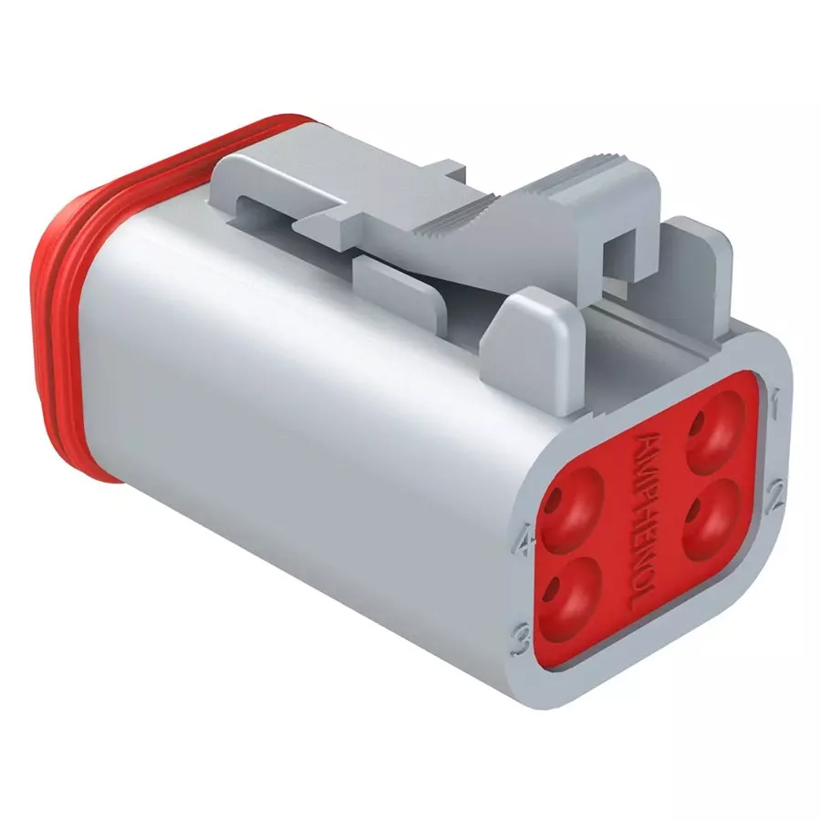 AMPHENOL SINE/TUCHEL PLUG, AT, 4 WAY, SKT, AT06-4S
