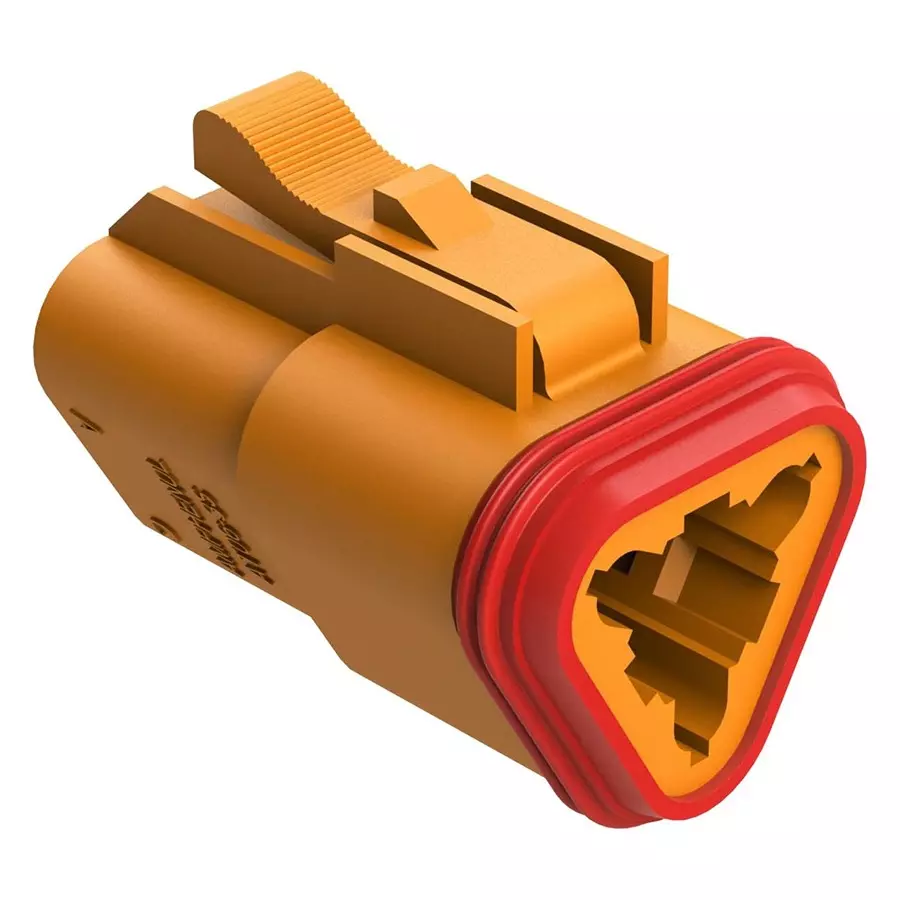 AMPHENOL SINE/TUCHEL AUTOMOTIVE HOUSING, PLUG, 3POS, 13A, ORG, AT06-3S-ORG