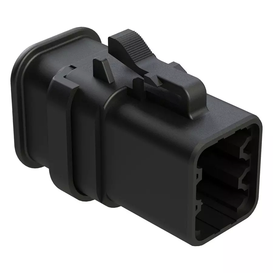 AMPHENOL SINE/TUCHEL AUTOMOTIVE HOUSING, PLUG, 6POS, 25A, BLK, ATP06-6S-SR02BK