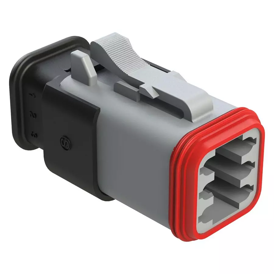 AMPHENOL SINE/TUCHEL AUTOMOTIVE HOUSING, PLUG, 6POS, 13A, AT06-6S-SR01GRY