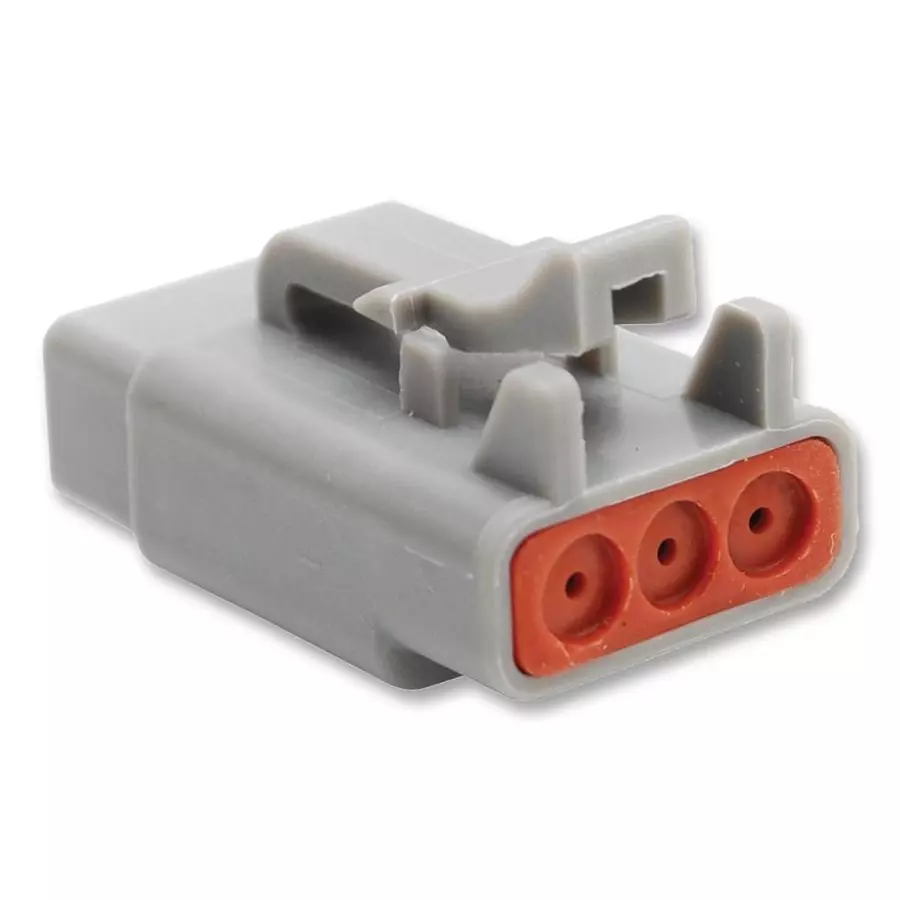 AMPHENOL SINE/TUCHEL CONNECTOR HOUSING, PLUG, 3 WAY, PLASTIC, ATM06-3S
