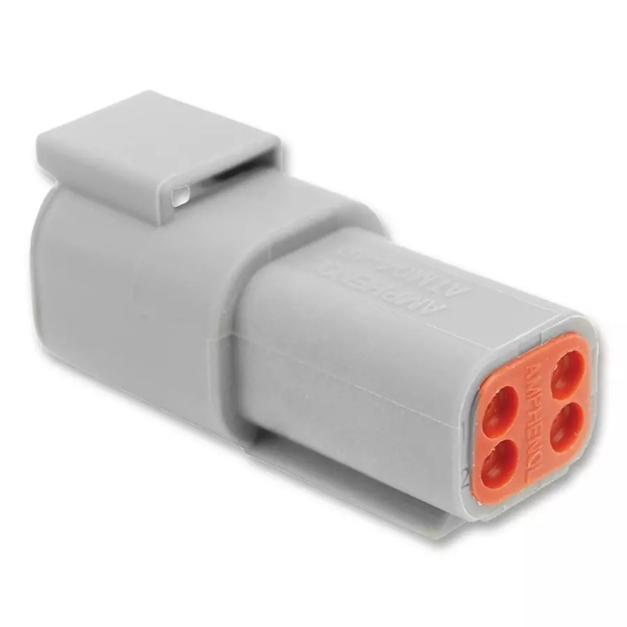 AMPHENOL SINE/TUCHEL CONNECTOR HOUSING, RCPT, 4 WAY, PLASTIC, ATM04-4P