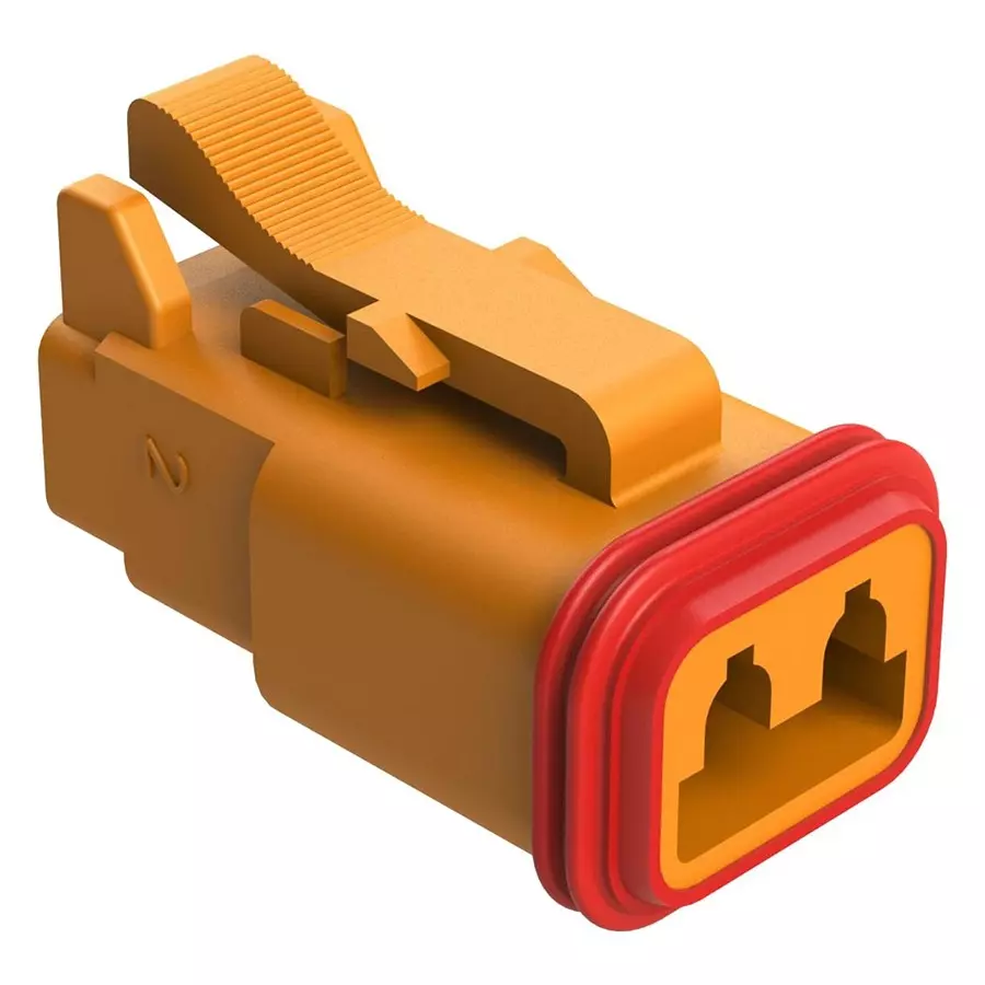 AMPHENOL SINE/TUCHEL AUTOMOTIVE HOUSING, PLUG, 2POS, 13A, ORG, AT06-2S-ORG