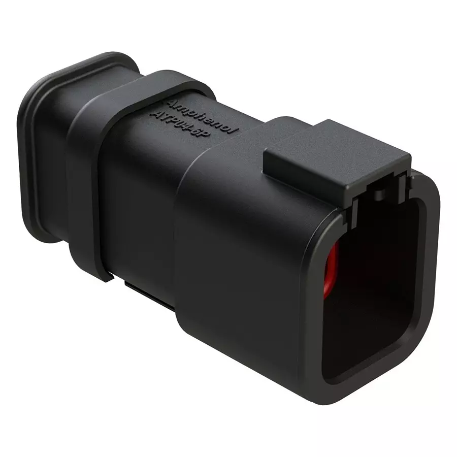 AMPHENOL SINE/TUCHEL AUTOMOTIVE HOUSING, RCPT, 6POS, 25A, BLK, ATP04-6P-SR01BK