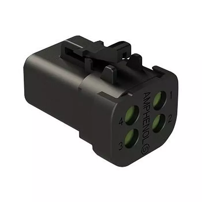 AMPHENOL SINE/TUCHEL AUTOMOTIVE HOUSING, PLUG, 4POS, 25A, BLK, ATP06-4S-MM01BLK