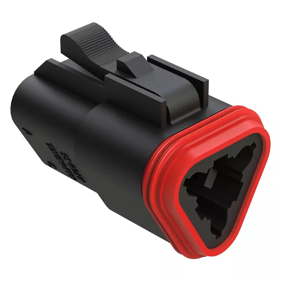 AMPHENOL SINE/TUCHEL AUTOMOTIVE HOUSING, PLUG, 3POS, IP67, AT06-3S-BLK