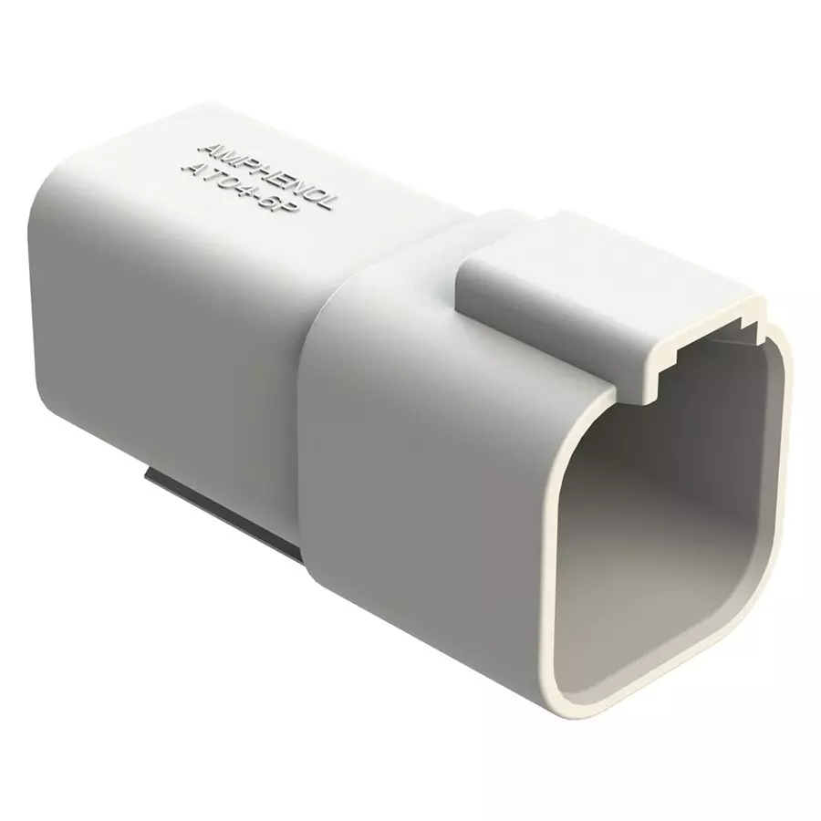 AMPHENOL SINE/TUCHEL AUTOMOTIVE HOUSING, RCPT, 6POS, 13A, WHT, AT04-6P-WHT