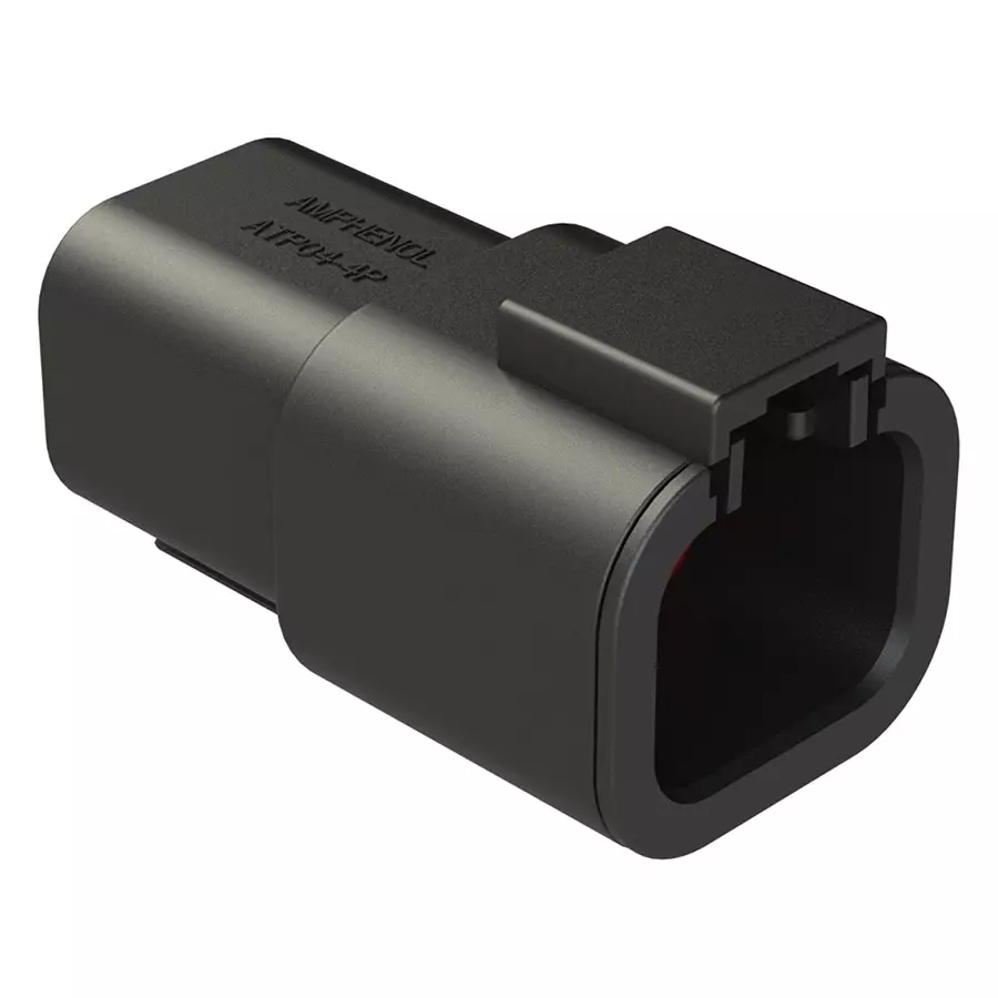 AMPHENOL SINE/TUCHEL AUTOMOTIVE HOUSING, RCPT, 4POS, 25A, ATP04-4P-BLK