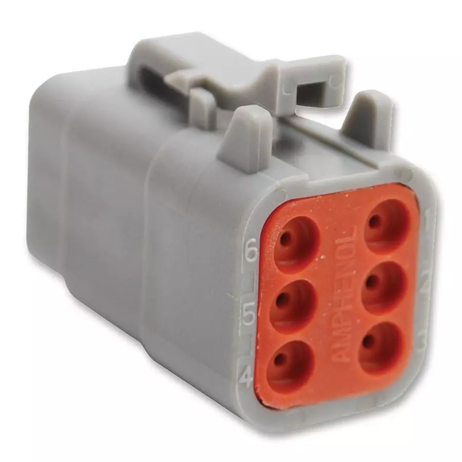 AMPHENOL SINE/TUCHEL CONNECTOR HOUSING, PLUG, 6 WAY, PLASTIC, ATM06-6S