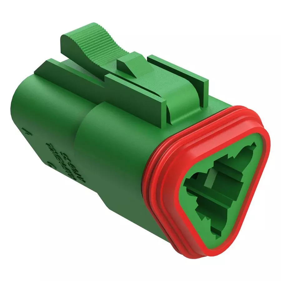 AMPHENOL SINE/TUCHEL AUTOMOTIVE HOUSING, PLUG, 3POS, 13A, GRN, AT06-3S-GRN