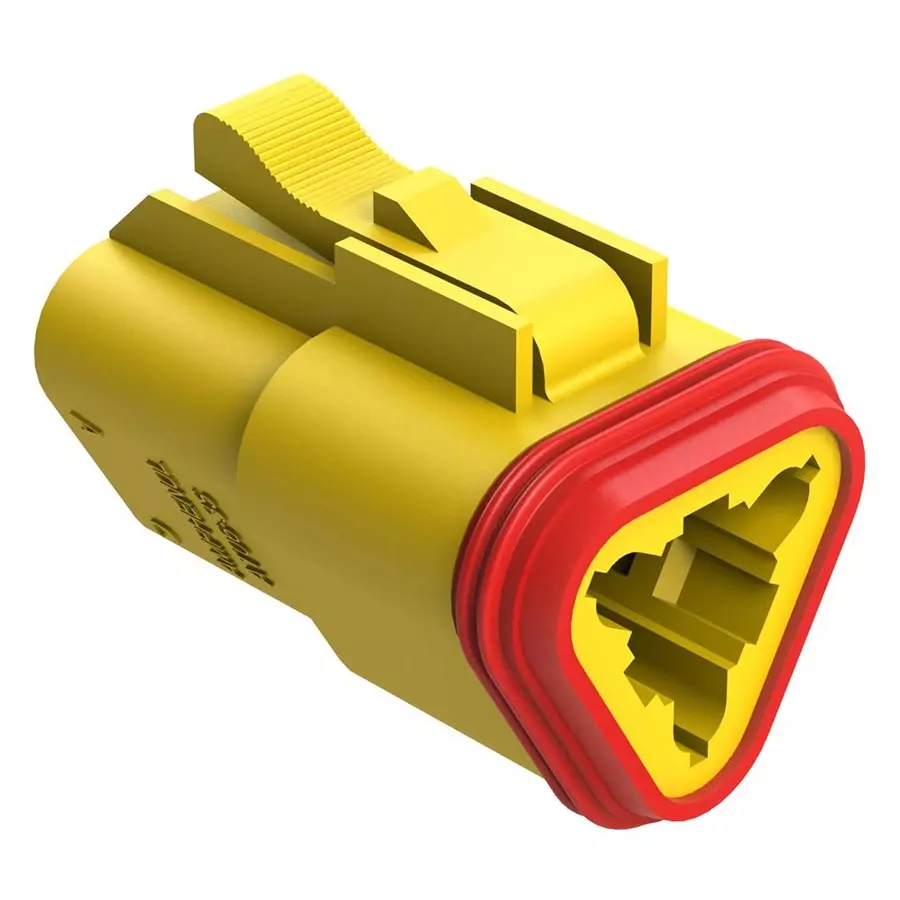 AMPHENOL SINE/TUCHEL AUTOMOTIVE HOUSING, PLUG, 3POS, 13A, YEL, AT06-3S-YEL