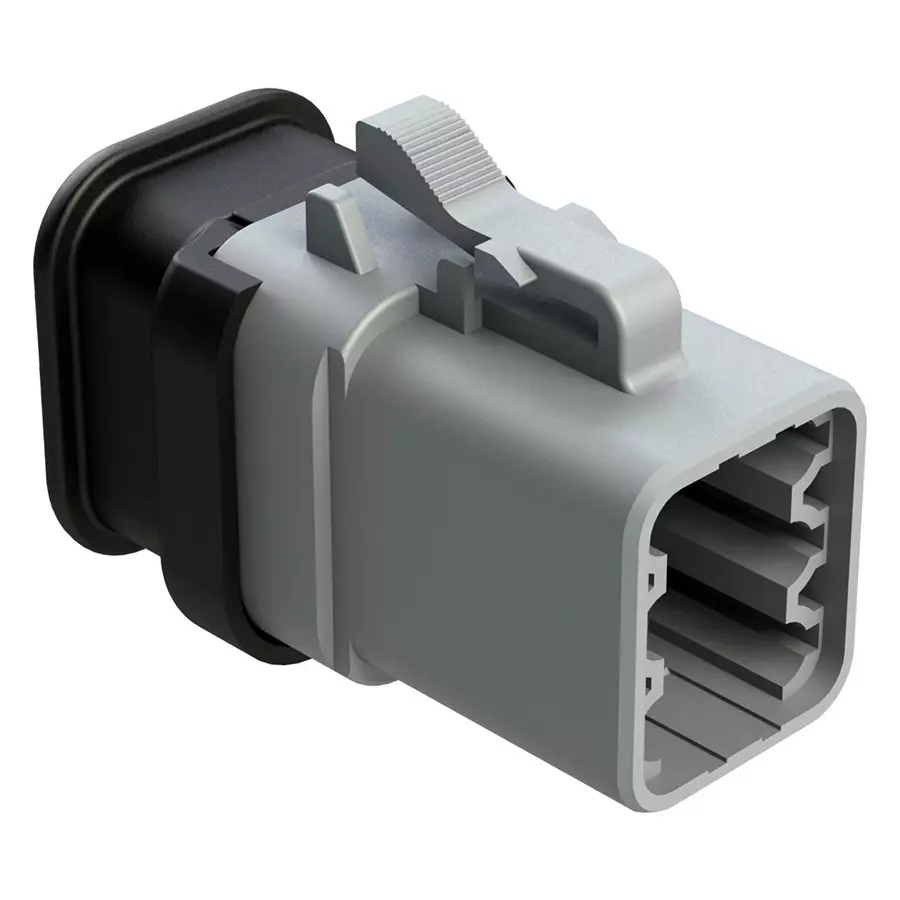 AMPHENOL SINE/TUCHEL AUTOMOTIVE HOUSING, PLUG, 6POS, 25A, GRY, ATP06-6S-SR02