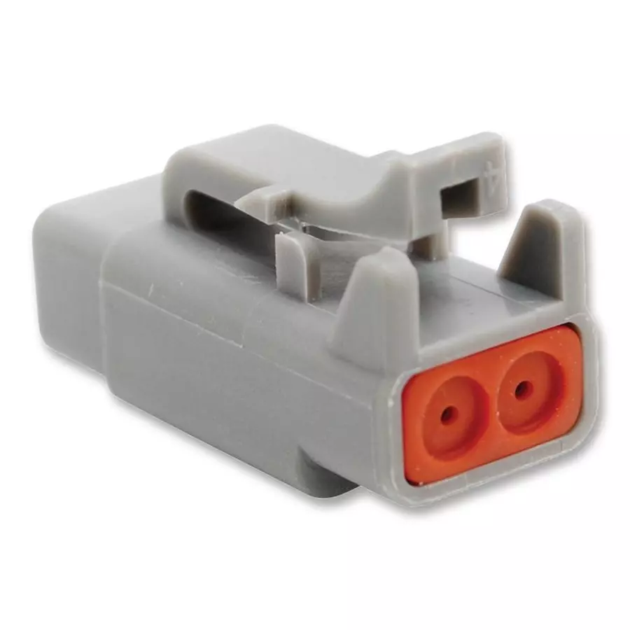 AMPHENOL SINE/TUCHEL CONNECTOR HOUSING, PLUG, 2 WAY, PLASTIC, ATM06-2S (Pack of 10 Pcs)