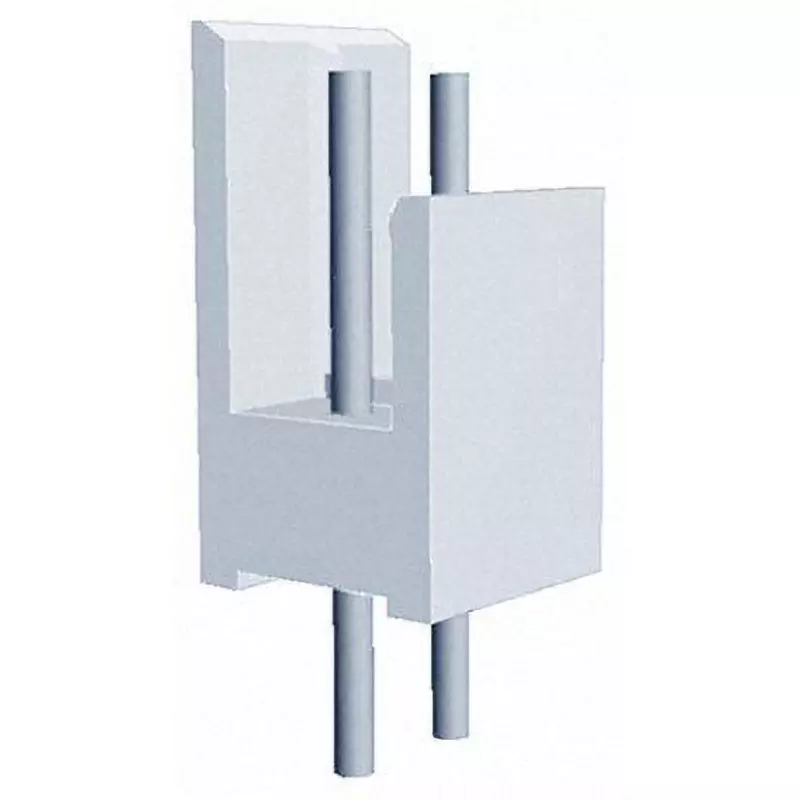 TE CONNECTIVITY AMP-QUICK Pin Header 2.54 mm Pitch 2 Contacts, 828548-2 (Pack of 5)