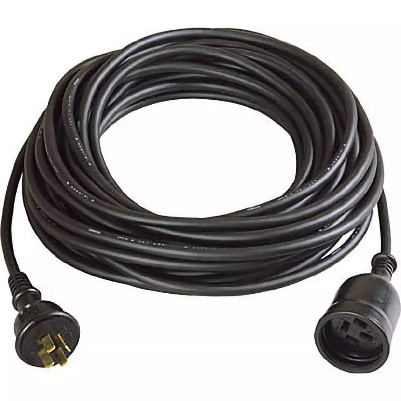 TRUSCO Extension Cord Black Color, T4P20AW-10
