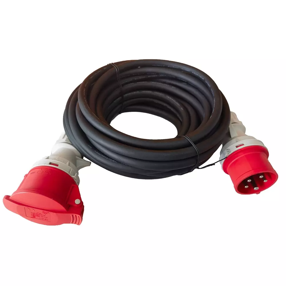 RS PRO Extension Lead 25 m 400 V Black Jacket Neoprene IP44 IIS-017+IIP 16 Amp, 2805693