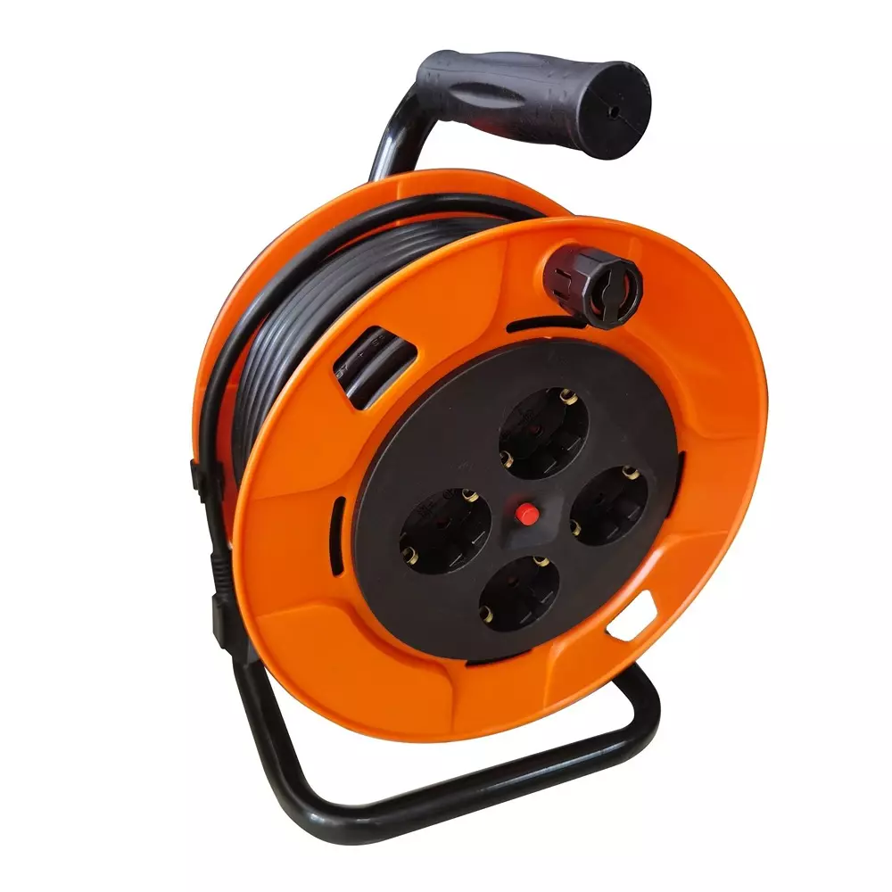 RS PRO Cable Reel 50 m Black 250 V IP20, 2805690