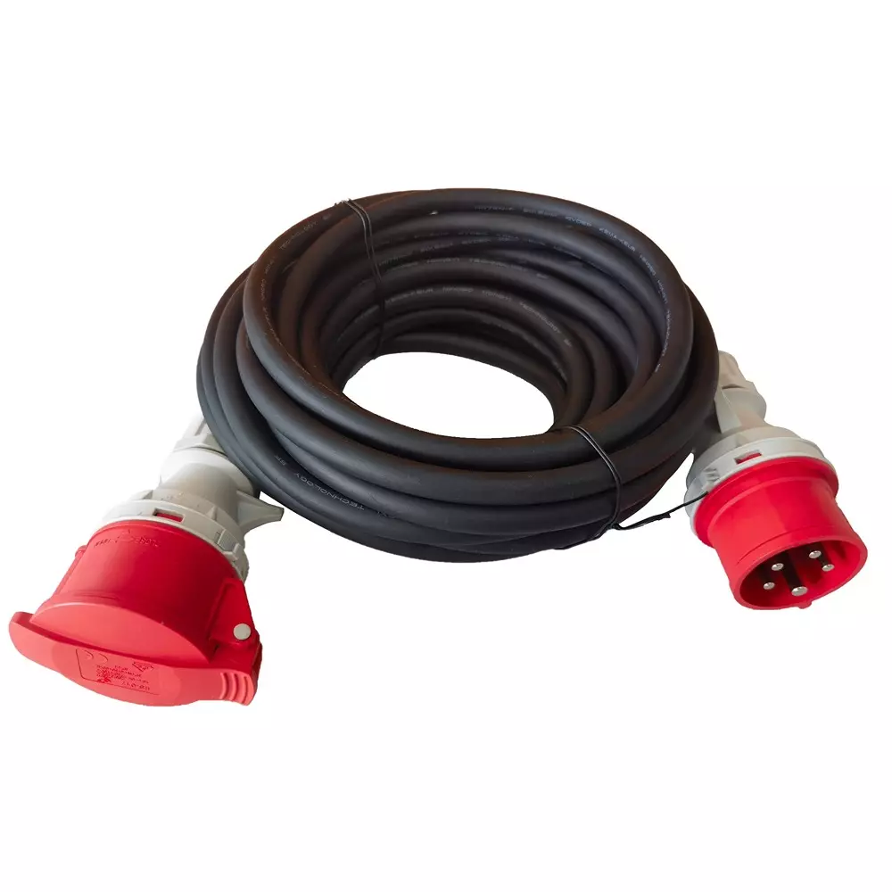 RS PRO Extension Lead 10 m 400 V Black Jacket Neoprene IP44 IIS-017+IIP 16 Amp, 2805692