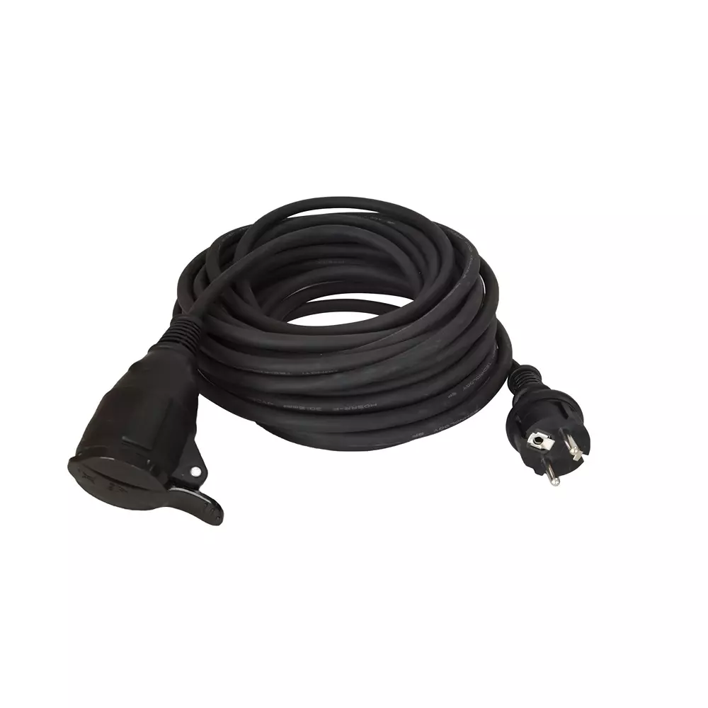 RS PRO Extension Lead 10 m 250 V Black Jacket IP20 16 Amp, 2734975