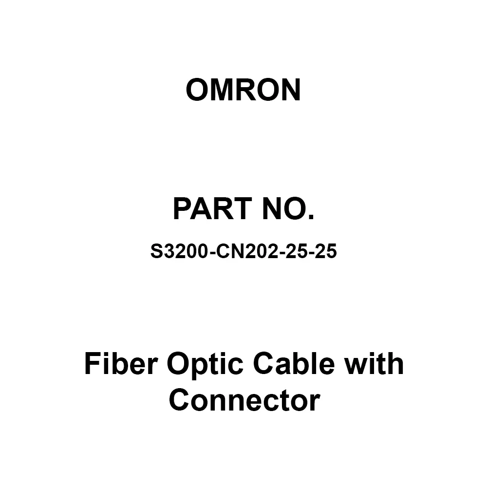 Omron Fiber Optic Cable with Connector 20 m Cable Length, S3200-CN202-25-25