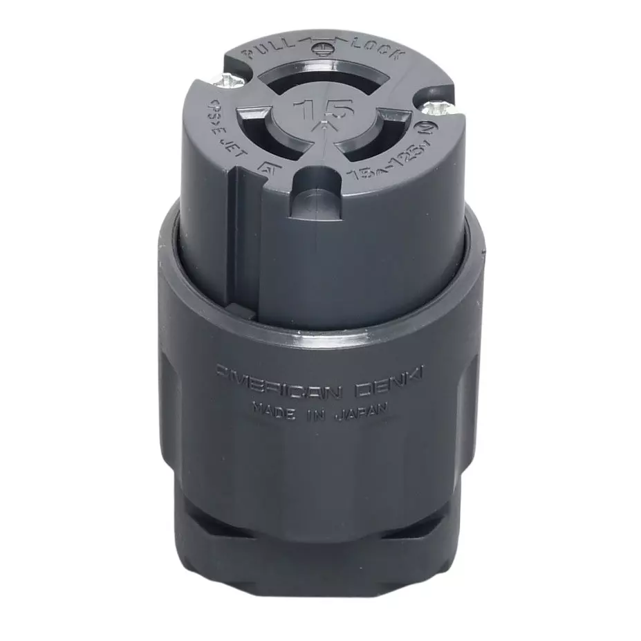 AMERICAN DENKI Cord Connector Body 125 V Rated Voltage, 3114N