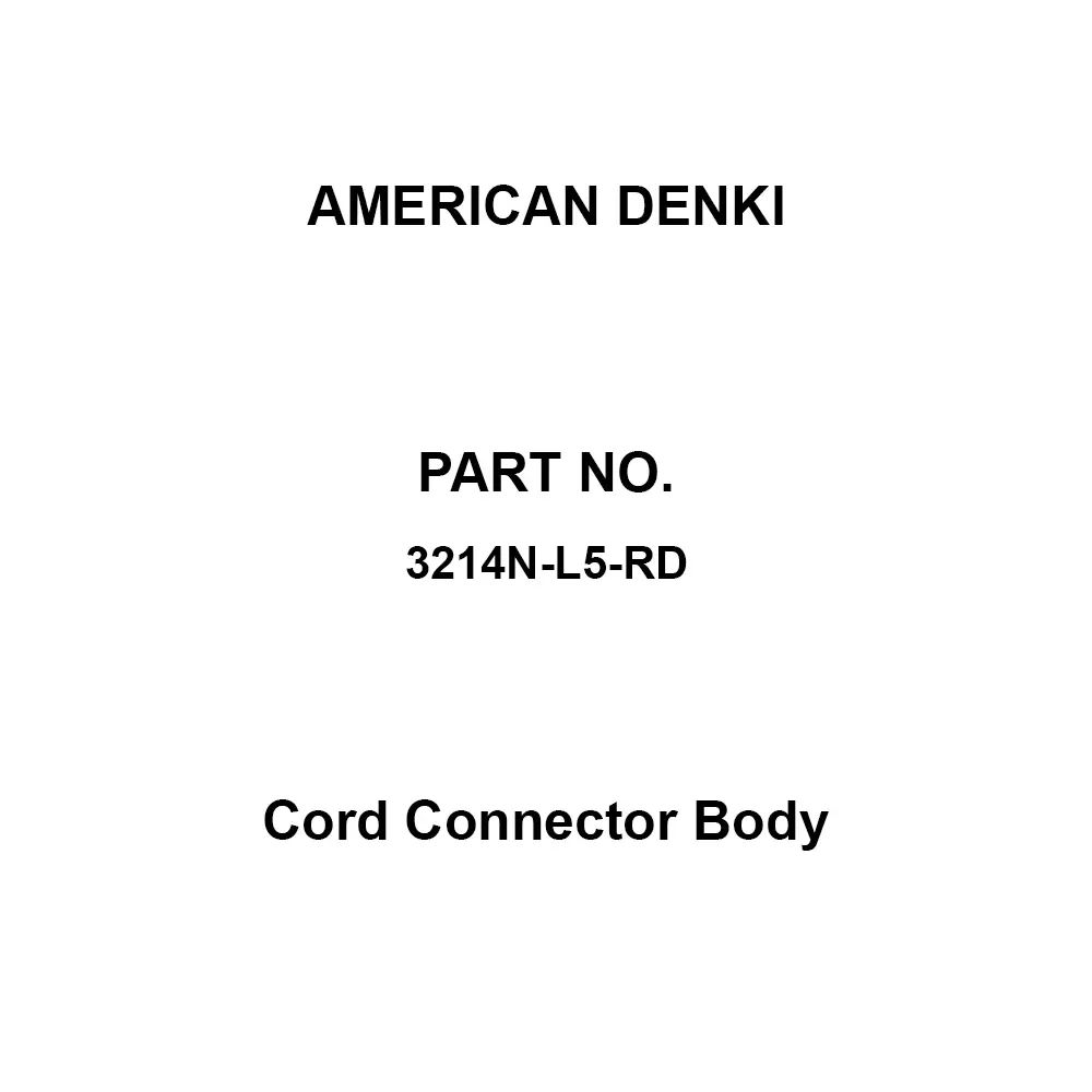 AMERICAN DENKI Cord Connector Body Crimp terminal Type R3.5-4, 3214N-L5-RD