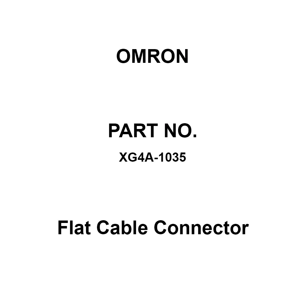 Omron Flat Cable Connector 10³ mΩ or More At 500 V DC, XG4A-1035