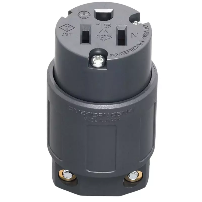 AMERICAN DENKI Cord Connector Body 125 V Rated Voltage, 7114GN