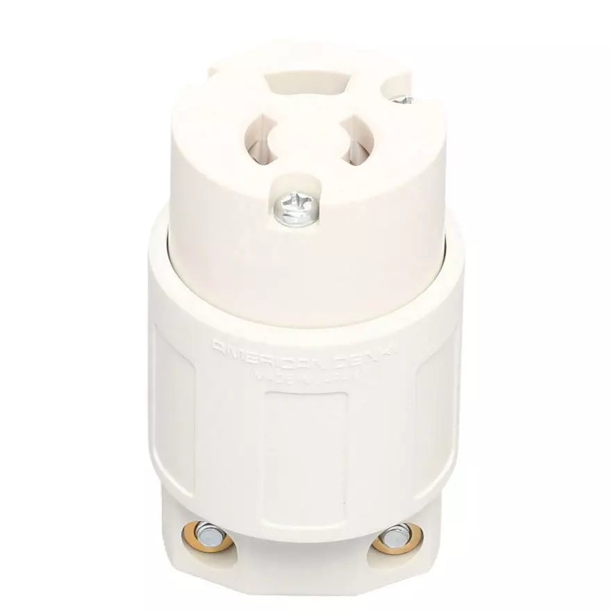 AMERICAN DENKI Cord Connector Body 125 V Rated Voltage, 7114GNZ-IV