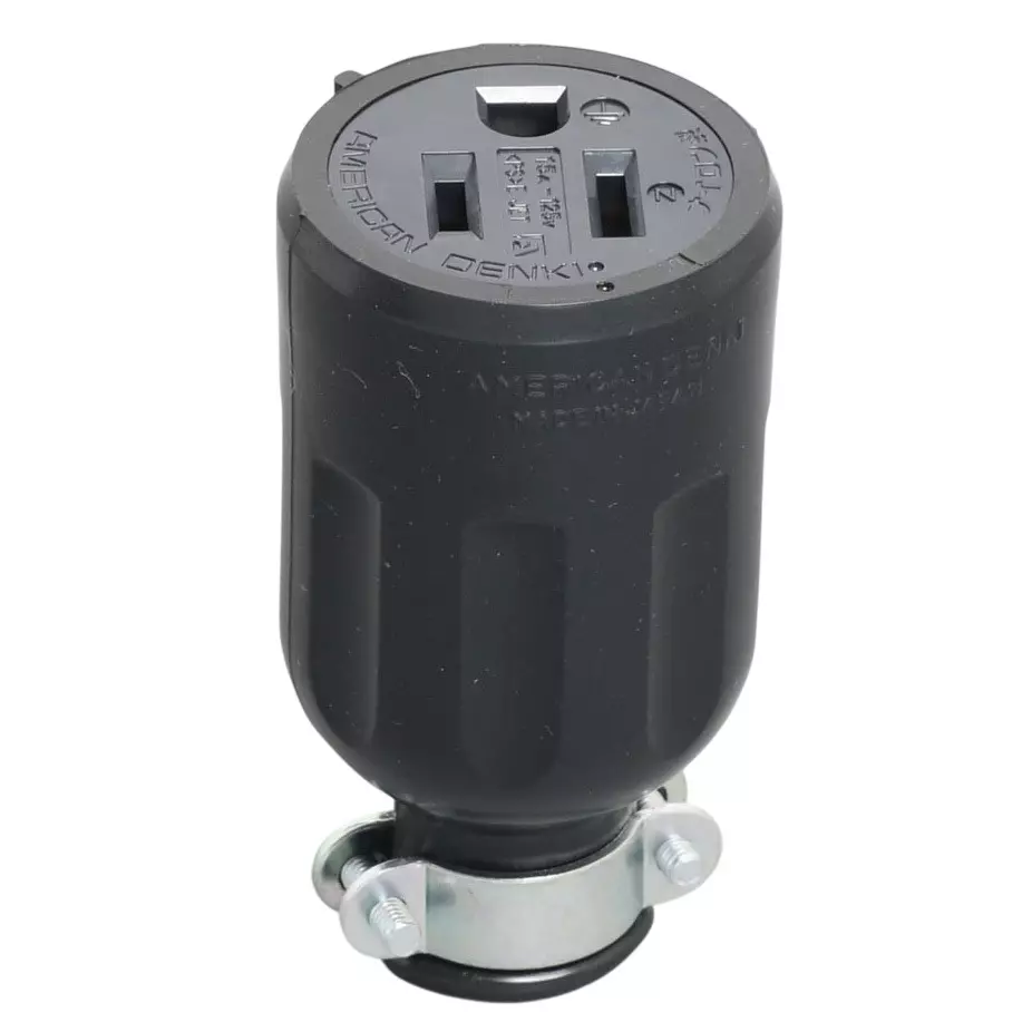 AMERICAN DENKI Cord Connector Body 125 V Rated Voltage, 7114GR
