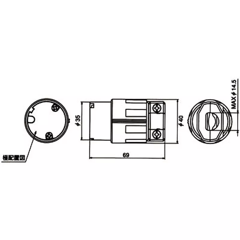 american-denki-cord-connector-body-250-v-rated-voltage-3124gn