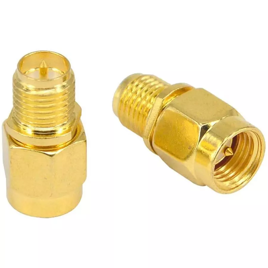 generic-sma-male-to-rp-sma-female-coaxial-antenna-adapter-brass-50-impedance-274-m-900-ft-max-range-golden