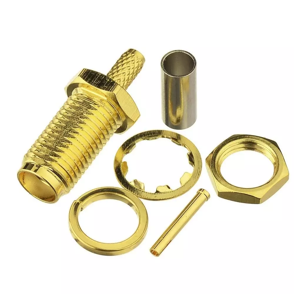 generic-sma-female-bulkhead-crimp-rf-connector-gold-plated-for-signal-transmission-and-connectivity