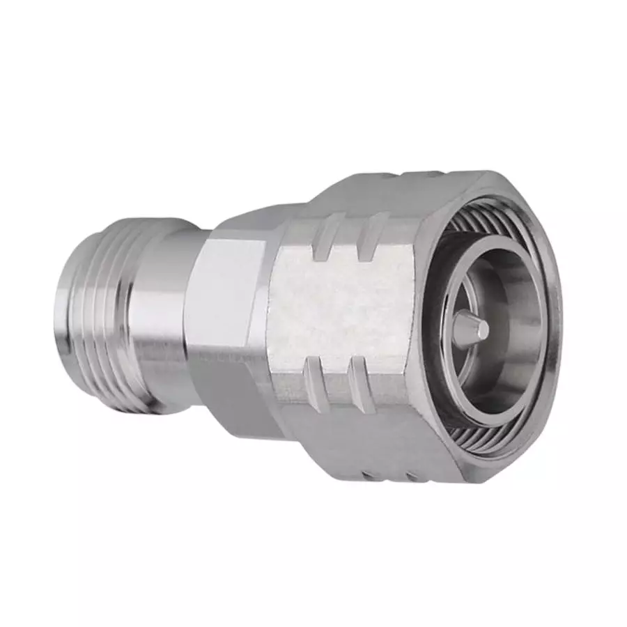 GENERIC Mini DIN Male to N-Female Adapter ≤1.10 VSWR DC5.9 GHz Frequency Range, Silver