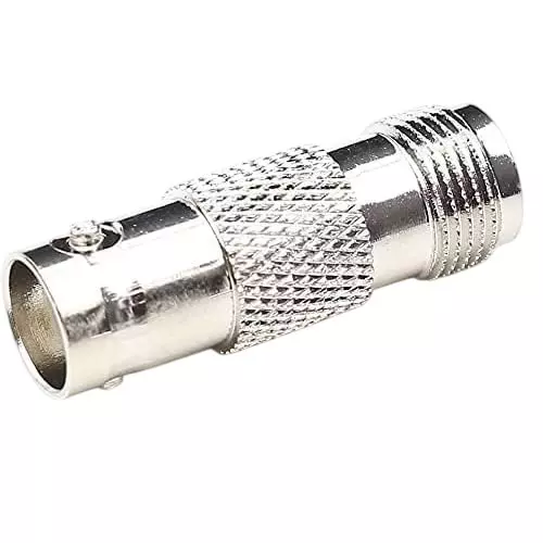 GENERIC BNC Female to TNC Female Coaxial Adapter Brass 50 Ω Impedance, Silver