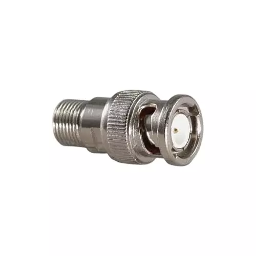 GENERIC BNC Male to F-Type Female Coaxial Cable Connector 50 Ω Impedance, Silver