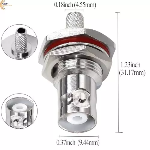 generic-bnc-female-bulkhead-crimp-rf-signal-adapter-brass-50-impedance-golden-silver