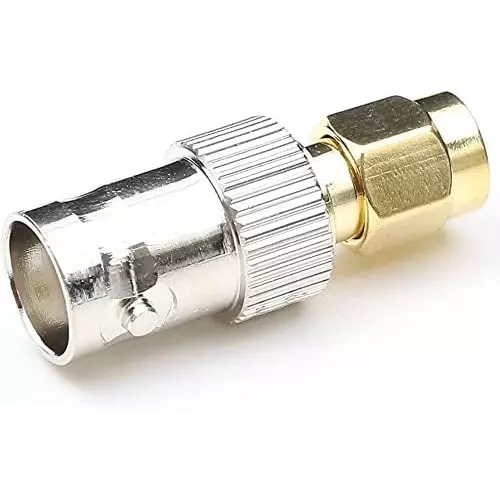 generic-bnc-female-to-sma-male-coaxial-rf-adapter-pure-brass-50-impedance-golden-silver