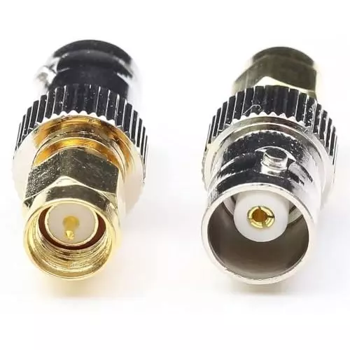 generic-bnc-female-to-sma-male-coaxial-rf-adapter-pure-brass-50-impedance-golden-silver
