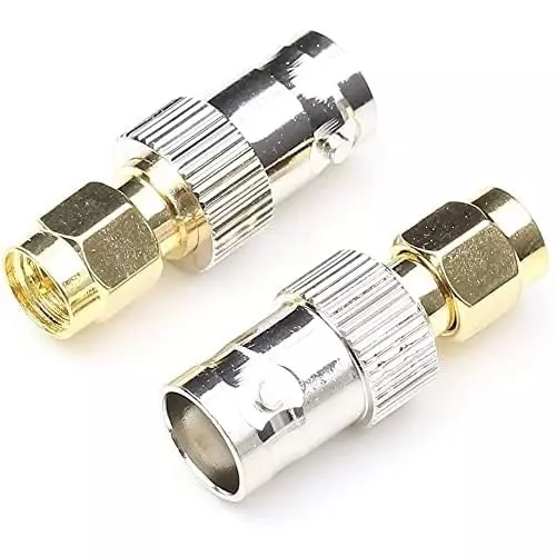 generic-bnc-female-to-sma-male-coaxial-rf-adapter-pure-brass-50-impedance-golden-silver