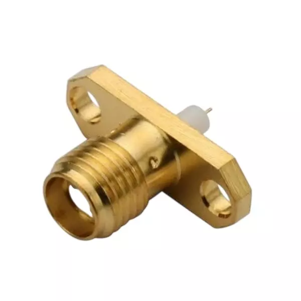 GENERIC SMA Female 2 Hole Solder Post Coaxial Adapter Panel Mount Pure Brass, RC012