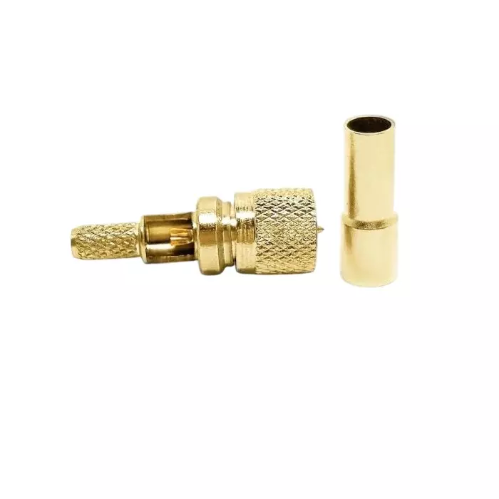 GENERIC Microdot Male Crimp Connector Gold-Plated Brass 50 Ω Impedance for RG-178 Coaxial Cable, RC083