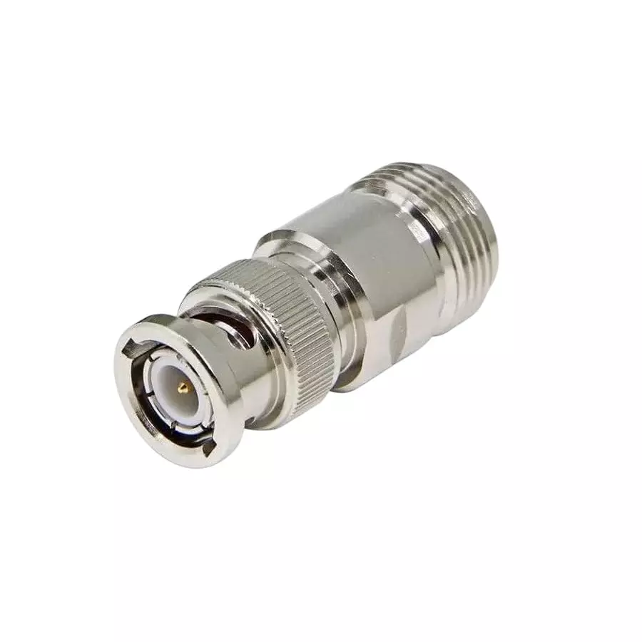 GENERIC N-Female to BNC Male Coaxial RF Adapter Converter 240 V Input Voltage Silver, TA018