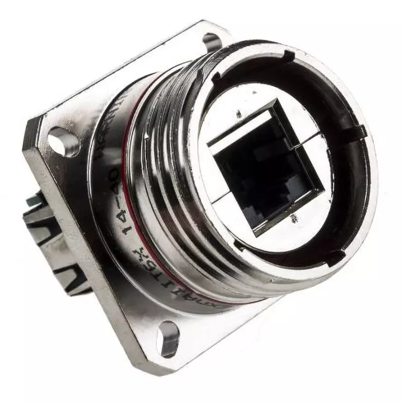 Amphenol RJ45 Modular Connector 8 Pole Panel mount Female, RJFTVX2SA1N