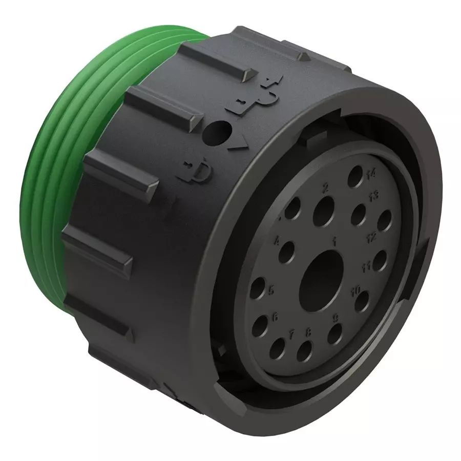 AMPHENOL SINE/TUCHEL CIRCULAR CONN, PLUG, 14POS, CRIMP, AHDP06-24-14SN-WTA