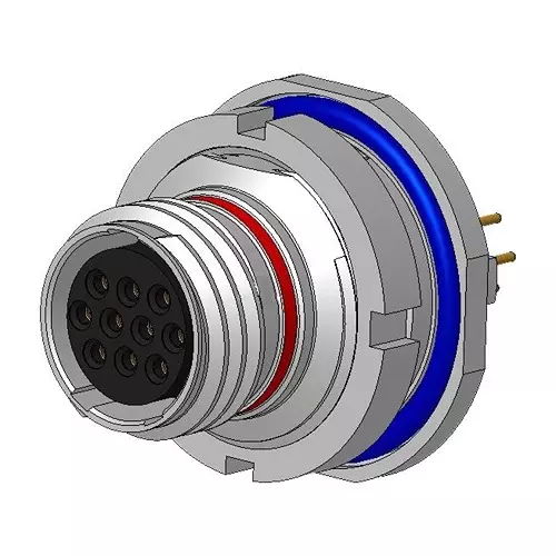 AMPHENOL AEROSPACE CIRCULAR CONNECTOR, RCPT, 26POS, JAM NUT, 2M801-038-07M10-26SA