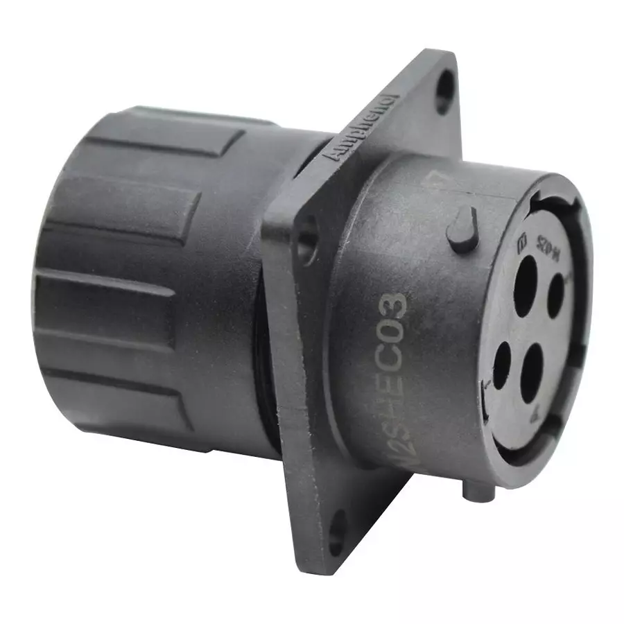 AMPHENOL SINE/TUCHEL CIRCULAR CONNECTOR, RCPT, 4POS, FLANGE, RTS014N2SHEC03