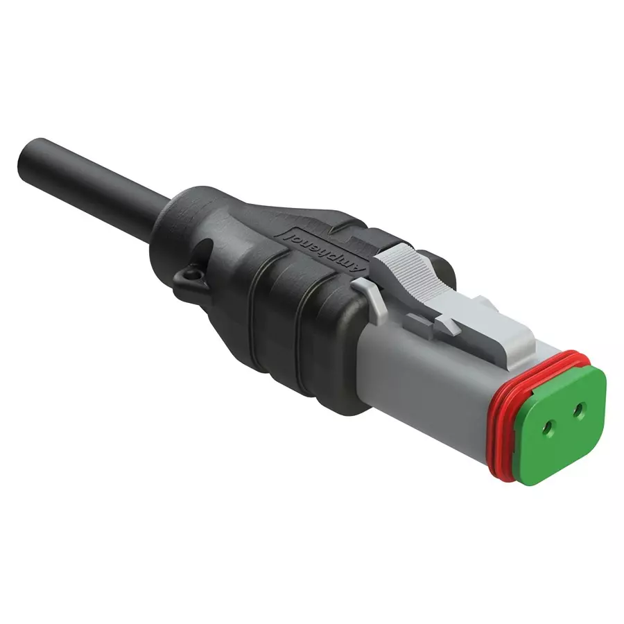 AMPHENOL SINE/TUCHEL CABLE ASSY, 2P RCPT-FREE END, 5M, AT06GY-2S-N-TPE-M5
