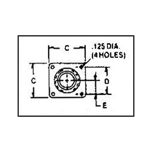 AMPHENOL AEROSPACE CIRCULAR CONNECTOR RECEPTACLE 5 POSITION PANEL, 165-35