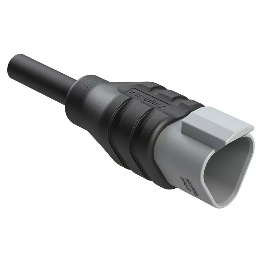 AMPHENOL SINE/TUCHEL CABLE ASSY, 3P PLUG-FREE END, 2M, AT04GY-3P-N-TPE-M2